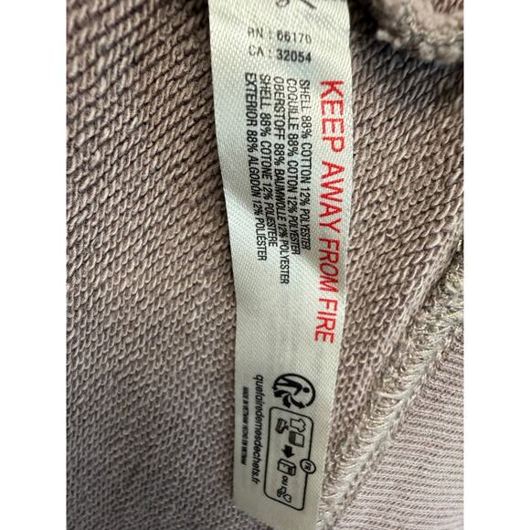 Daily Practice Anthropologie Meru Zip Front Mini Dress Pockets Taupe Women's L - Picture 12 of 13